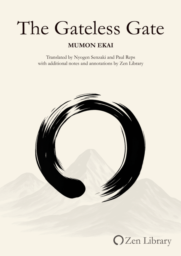 The Gateless Gate, A4 PDF Download Cover Image. Zen Library edition.
