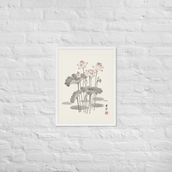 Lotus - Japanese Zen Buddhist Inspired Framed Print - Image 24