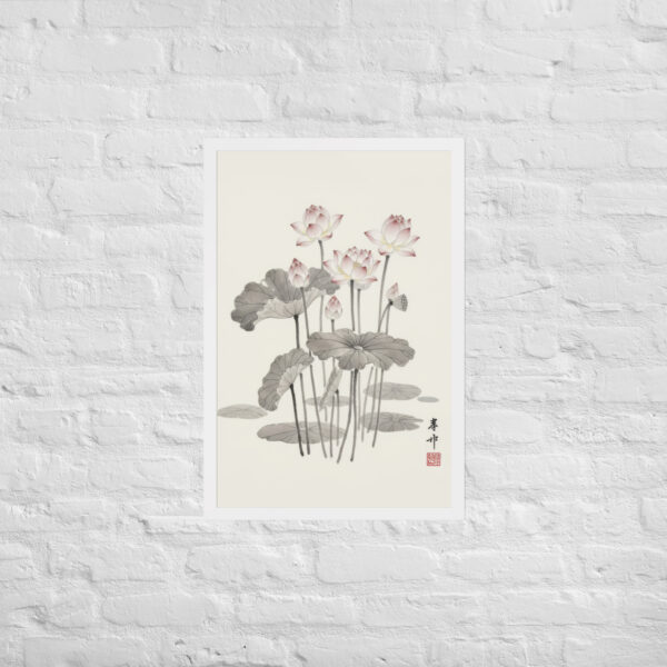 Lotus - Japanese Zen Buddhist Inspired Framed Print - Image 25