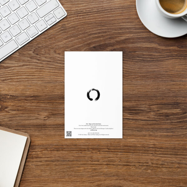 Om, Ohm or Aum Buddhist Sacred Symbol Greeting Card - Image 3