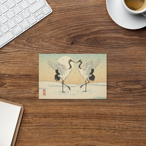 Winter 6 - Cranes Greeting Card - Image 2