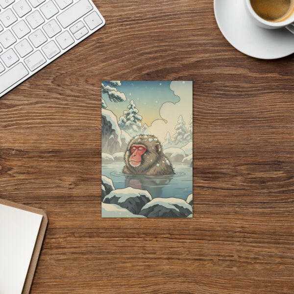 Snow Monkey - Japanese Winter Scenes 13 - Christmas Greeting Card - Image 2