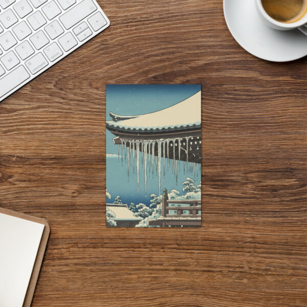 Icicles on Temple Eves - Japanese Winter Scenes 14 - Christmas Greeting Card - Image 2