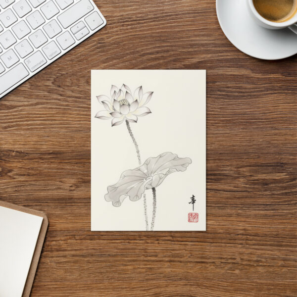 Lotus 4 - Japanese Zen Buddhist Inspired Greeting card - Image 5