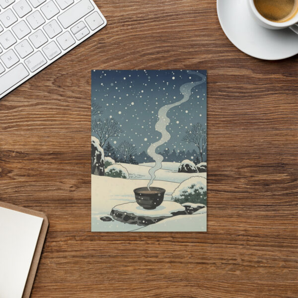 Steaming Tea - Japanese Winter Scenes 7 - Greeting Card - Image 5