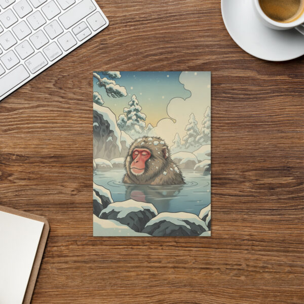 Snow Monkey - Japanese Winter Scenes 13 - Christmas Greeting Card - Image 5