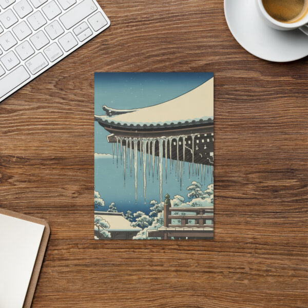 Icicles on Temple Eves - Japanese Winter Scenes 14 - Christmas Greeting Card - Image 5