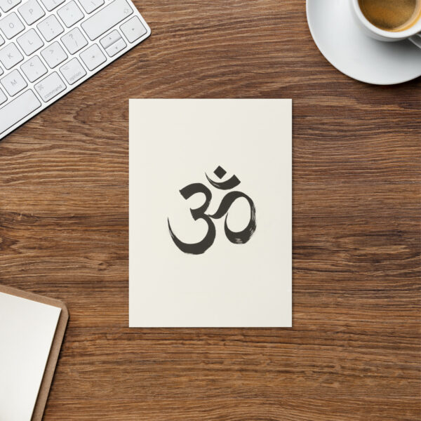 Om, Ohm or Aum Buddhist Sacred Symbol Greeting Card - Image 5