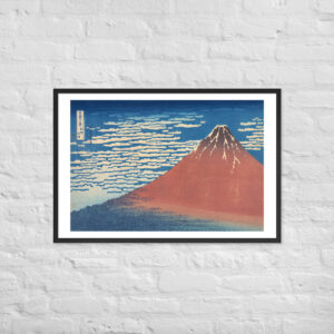 South Wind, Clear Dawn Framed Poster - Katsushika Hokusai
